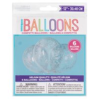 Unique Balloons White Confetti, 6 count