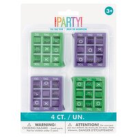 Unique Party! Tic Tac Toe, Ages 3+, 4 count