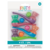 Unique Party! Blow Pipes, 3+, 4 count
