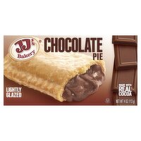 JJ's Bakery Lightly Glazed Chocolate Pie, 4 oz