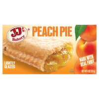 JJ's Bakery Lightly Glazed Peach Pie, 4 oz