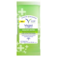 Vagisil Healthy Detox Daily Freshening Wipes, 20 count