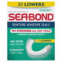 Seabond Fresh Mint Denture Adhesive Seals, 30 count, 30 Each