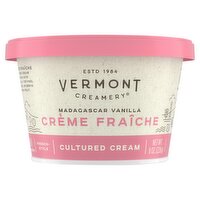 Vermont Creamery Crème Fraîche Madagascar Vanilla French-Style Cultured Cream, 8 oz