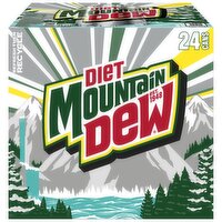 Mountain Dew Diet Soda Citrus 12 Fl Oz, 24 Count