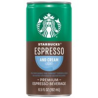 Starbucks Espresso Premium Espresso Beverage Espresso And Cream Light 6.5 Fl Oz