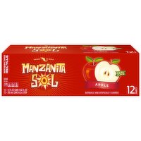 Manzanita Sol Soda Apple Naturally & Artificially Flavored 12 Fl Oz 12 Count