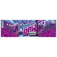 Mountain Dew Voltage Soda Raspberry Citrus And Ginseng 12 Fl Oz, 12 Count