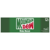 Mountain Dew Real Sugar Soda Citrus 12 Fl Oz 12 Count