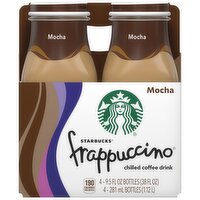 Starbucks Frappuccino Chilled Coffee Drink Mocha 9.5 Fl Oz 4 Count Bottle