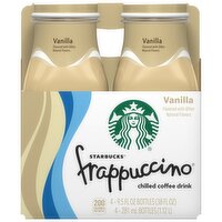 Starbucks Frappuccino Chilled Coffee Drink Vanilla 9.5 Fl Oz, 4 Count