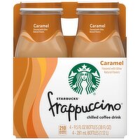 Starbucks Frappuccino Chilled Coffee Drink Caramel Flavored 9.5 Fl Oz 4 Count Bottle, 38 Fluid ounce