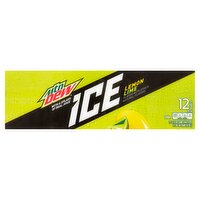Mtn Dew Ice Lemon Lime Soda, 12 fl oz, 12 count