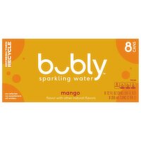 Bubly Sparkling Water Mango 12 Fl Oz, 8 Count