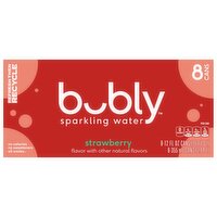 Bubly Sparkling Water Strawberry 12 Fl Oz, 8 Count