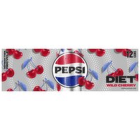 Pepsi Diet Soda Wild Cherry 12 Fl Oz, 12 Count