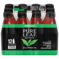 Pure Leaf Unsweetened Real Brewed Tea, 16.9 fl oz, 12 count