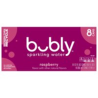 Bubly Sparkling Water Raspberry 12 Fl Oz, 8 Count