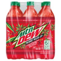 Mtn Dew Merry Mash-Up Cranberry Pomegranate Flavor Soda Holiday Limited Edition, 16.9 fl oz, 6 count, 101.4 Fluid ounce