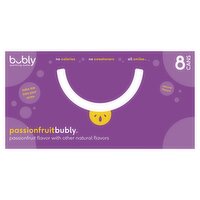 Bubly Sparkling Water Passionfruit Flavor 12 Fl Oz 8 Count Can