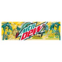 Mtn Dew Baja Flash DEW With A Blast Of Natural & Artificial Pineapple Coconut Flavor 12 Fl Oz 12 Ct