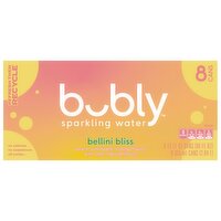 Bubly Sparkling Water Bellini Bliss 12 Fl Oz 8 Count Cans