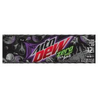 Mtn Dew Zero Sugar Pitch Black Soda, 12 fl oz, 12 count