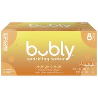 Bubly Orange Cream Sparkling Water, 12 fl oz, 8 count