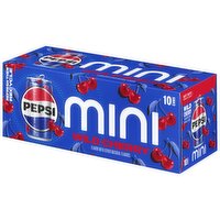 Pepsi Mini Soda Wild Cherry 7.5 Fl Oz, 10 Count