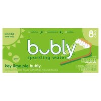 Bubly Key Lime Pie Sparkling Water, 12 fl oz, 8 count