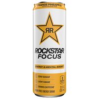 Rockstar Focus Sugar Free Energy Drink Orange Pineapple 12 Fl Oz