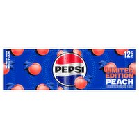 Pepsi Peach Soda Limited Edition, 12 fl oz, 12 count