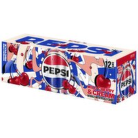 Pepsi Soda Wild Cherry And Cream 12 Fl Oz, 12 Count