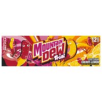 Mountain Dew Zero Sugar Soda Trolli Cherry Lemon, 12 Fl Oz x 12