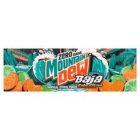 Mountain Dew Baja Cabo Citrus Zero Sugar Tropical Citrus Punch Soda, 12 fl oz, 12 count, 144 Fluid ounce