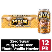Mug Zero Sugar Soda Root Beer Floats Vanilla Howler, 12 Fl Oz X 12