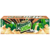 Mountain Dew Zero Sugar Dew Dirty Cream Soda 12 Fl Oz X 12, 144 Fluid ounce