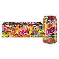 Mountain Dew Trolli Zero Sugar Soda Mango Pineapple Punch 12 Fl Oz X 12