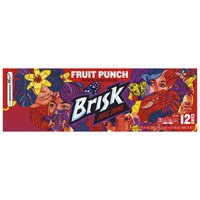 Brisk Fruit Punch Juice - 12 Pack Cans, 144 fl oz