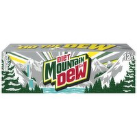 Mountain Dew Diet Soda Citrus 12 Fl Oz, 12 Count