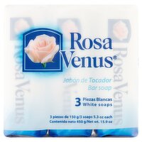 Rosa Venus White Bar Soaps, 5.3 oz, 3 count