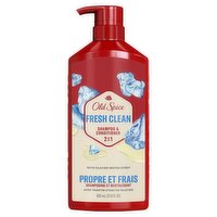 Old Spice Fresh Clean 2 in 1 Shampoo & Conditioner, 21.9 fl oz