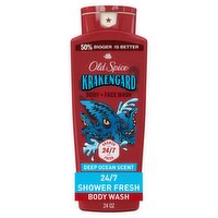 Old Spice Krakengard Deep Ocean Scent Body + Face Wash, 24 fl oz