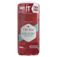 Old Spice High Endurance Pure Sport Deodorant Twin Pack, 3.4 oz, 2 count