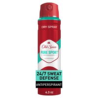 Old Spice Pure Sport High Endurance Antiperspirant Dry Spray, 4.3 oz, 4.3 Ounce