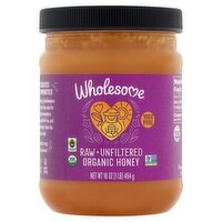 Wholesome Raw + Unfiltered Organic Honey, 16 oz