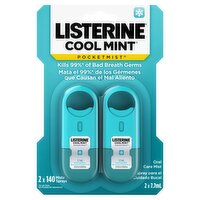 LISTERINE Pocketmist Cool Mint Oral Care Mist Spray, 7.7 ml, 2 count