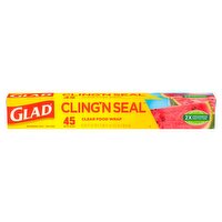 Glad Cling'n Seal 45 sq ft Clear Food Wrap, 1 Each