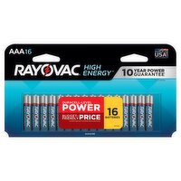 Rayovac High Energy AAA 1.5V Alkaline Batteries, 16 count, 16 Each