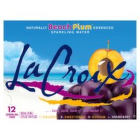 LaCroix Beach Plum Sparkling Water, 12 fl oz, 12 count, 144 Fluid ounce